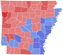 1980 Arkansas gubernatorial election results map by county.svg