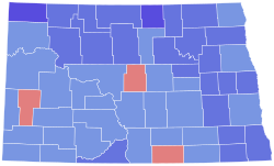 Carte des résultats de l'élection du Sénat américain de 1994 dans le Dakota du Nord par county.svg