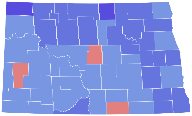 File:1994 United States Senate election in North Dakota results map by county.svg
