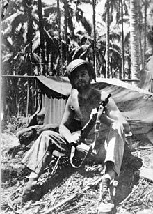 A Marine of the 1st Marine Regiment on Guadalcanal. 1st Marine Division Guadalcanal WW2.jpg