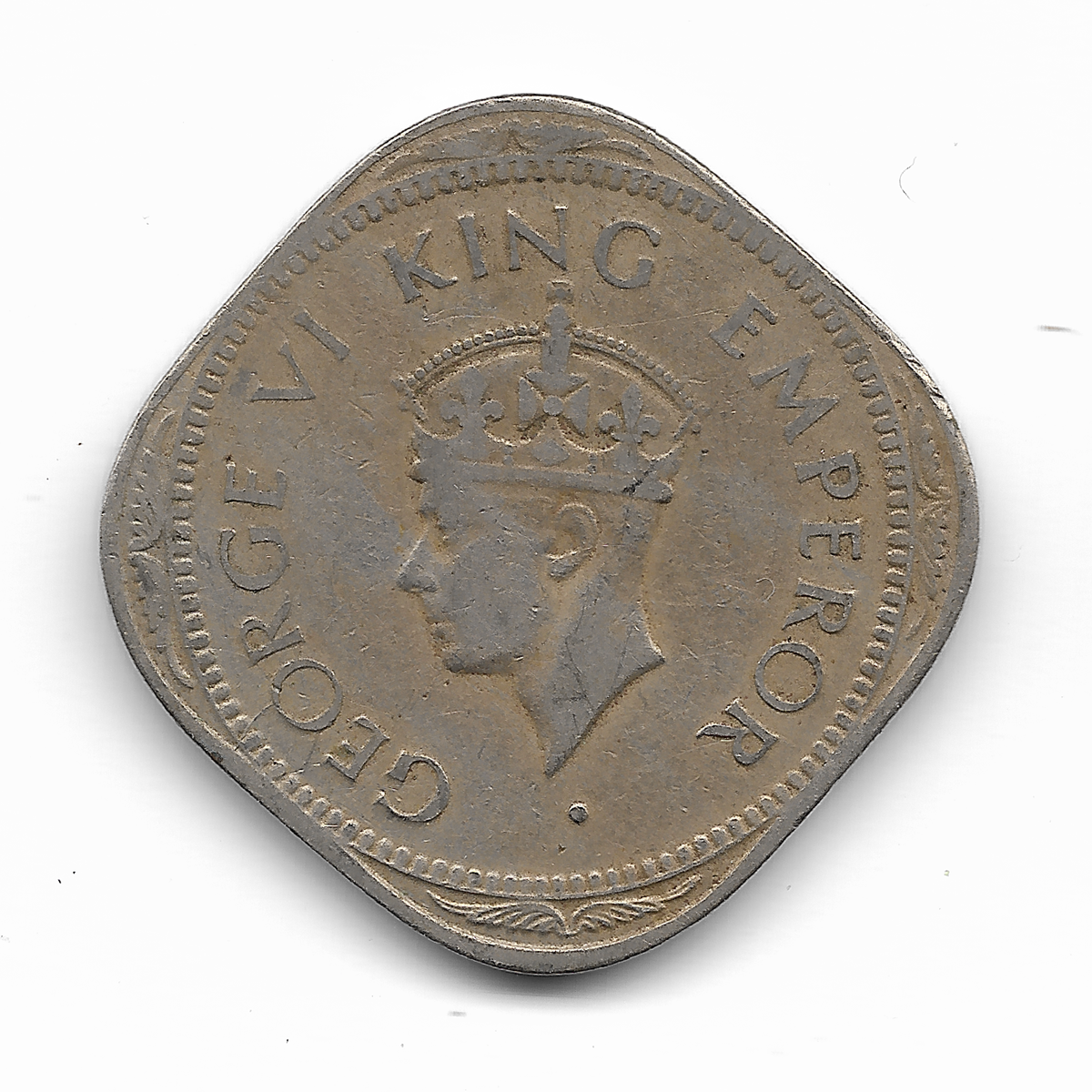 Хайдарабад 8 Анна 1946. Square Coin.