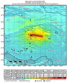 2001 Kunlun earthquake 2001 earthquake in western China