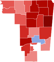 2020 United States House Election in Mississippi's 1st District by County.svg