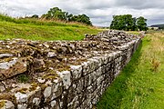 Remains of Birdoswald Roman Fort in Hadrian's Wall in the United Kingdom.