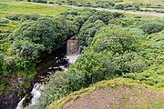 The An Leth-allt waterfall in Isle of Skye, Scotland, in August 2021.