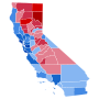 Thumbnail for File:2021 California gubernatorial recall election referendum results map by county - red and blue color scheme.svg