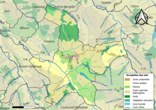 Farvekort, der viser arealanvendelse.