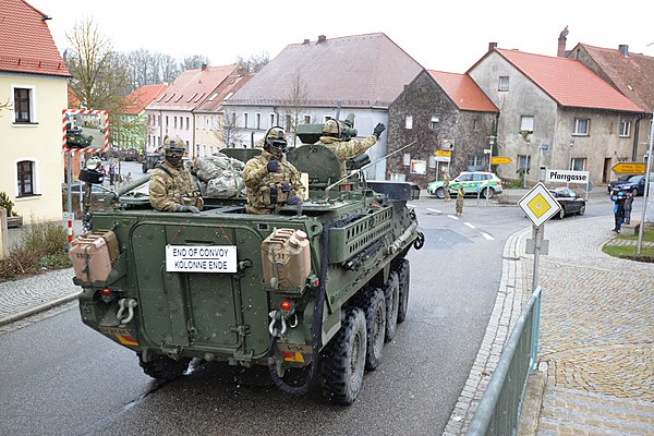 U.S. 3rd Squadron, 2nd Cavalry Regiment soldiers in Germany during the first "Dragoon Ride", April 2015