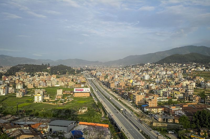 File:6 Lane Araniko Highway as seen from Madhyapur, Thimi.jpg