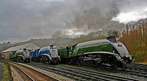The three mainline-certificated Gresley A4 in one photograph