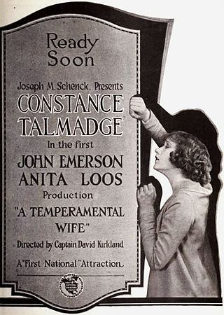 <i>A Temperamental Wife</i> 1919 American film directed by David Kirkland