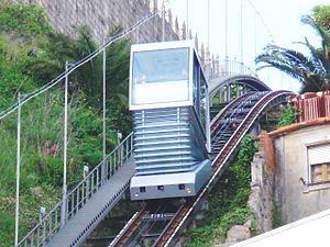 cabine no troço inclinado