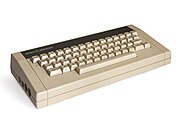 Acorn Electron sitting at a slight angle