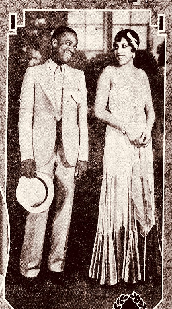 The multi-talented Adelaide Hall and Bill 'Bojangles' Robinson in the musical comedy Brown Buddies on Broadway, 1930