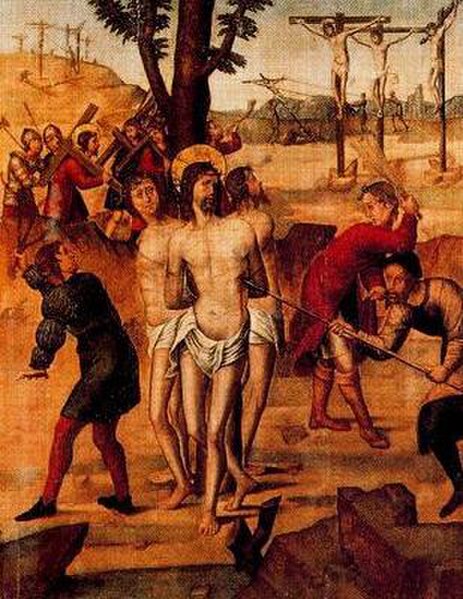 The Martyrdom of San Acacio (Acacius, Agathus, Agathius). From Triptych. Museo del Prado