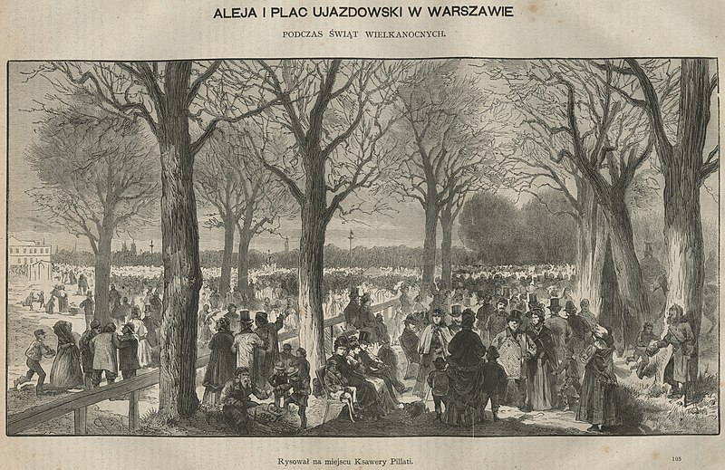 File:Aleja i plac Ujazdowski w Warszawie podczas Świąt Wielkanocnych (58803).jpg