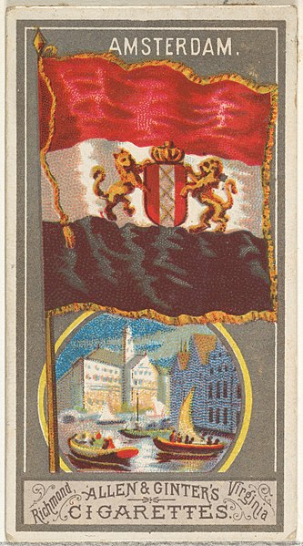 File:Amsterdam, from the City Flags series (N6) for Allen & Ginter Cigarettes Brands MET DP829269.jpg