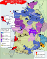 Les différents apanages de France en 1388.