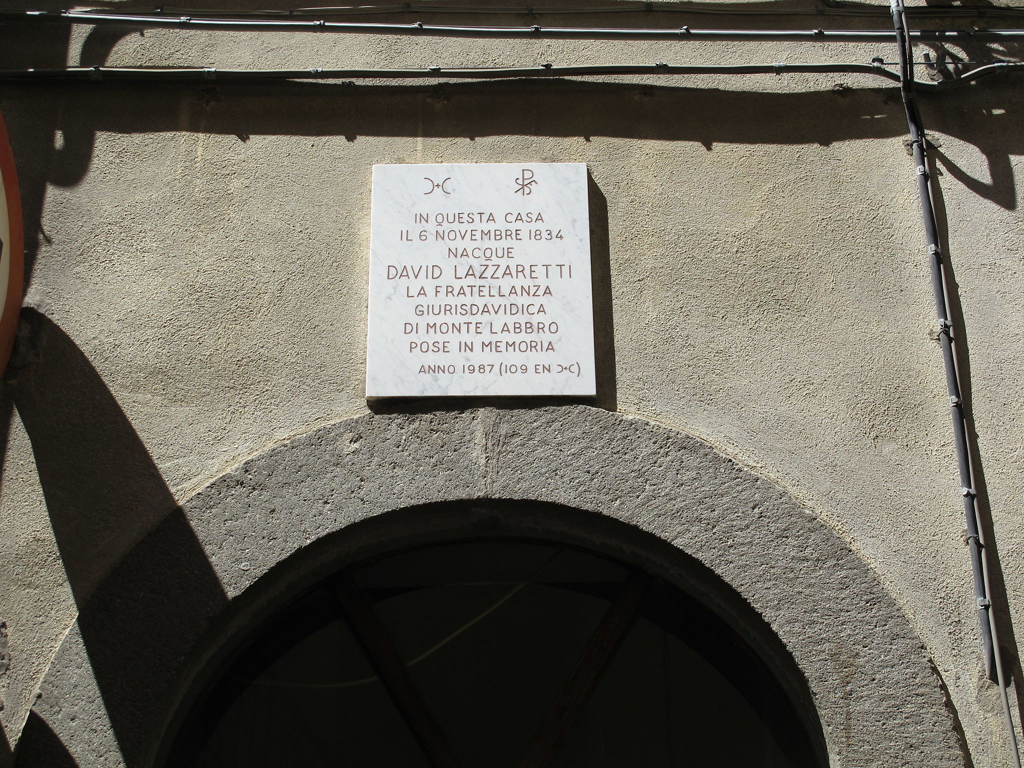 Monte Amiata | Arcidosso, Targa sulla casa di Lazzaretti 