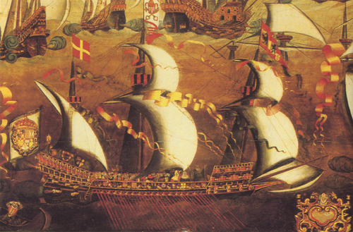 XVI-wieczny hiszpański galeas wchodzący w skład Wielkiej Armady