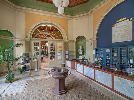 Interior view of spa hall and pump room in Bad Harzburg