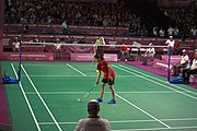 Deutsch: Badminton bei den Olympischen Jugendspielen 2018; Tag 4, 10. Oktober 2018; Viertelfinale Mädchen: Pattarasuda Chaiwan (Thailand) - Vivien Sándorházi (Ungarn) 21-9, 21-8 23′ English: Badminton at the 2018 Summer Youth Olympics at 10 October 2018 – Girls Quarterfinal: Pattarasuda Chaiwan (Thailand) - Vivien Sándorházi (Hungary) 21-9, 21-8 23′