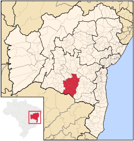 Ligging van de Braziliaanse microregio Brumado in Bahia