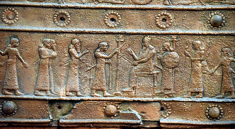 File:Balawat gate, detail of one of the bronze bands, British Museum, London.jpg