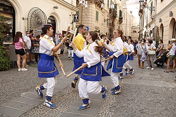 Ball de bastons, a traditional dance performed in l'Alguer during the International gathering of Catalan popular and traditional culture, scene of our themed edit-a-thon