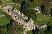 An aerial view of the dorter Battle Abbey Dorter.jpg