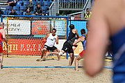 Deutsch: Beachhandball Europameisterschaften 2019 (Beach handball Euro); Tag 2: 3. Juli 2019 – Männer, Vorrunde Gruppe B, Serbien-Portugal 2:0 (20:15, 88:17) English: Beach handball Euro; Day 2: 3 July 2019 – Men Preliminary Round Group B - Serbia-Portugal 2:0 (20:15, 88:17)