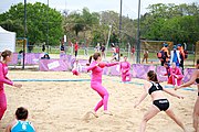 Deutsch: Beachhandball bei den Olympischen Jugendspielen 2018; Tag 5, 10. November 2018; Mädchen, Platzierungsrunde - Russland-Türkei 2:0 English: Beach handball at the 2018 Summer Youth Olympics at 11 October 2018 – Girls Consolation Round – Russland-Turkey 2:0