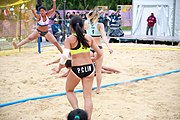 Deutsch: Beachhandball bei den Olympischen Jugendspielen 2018; Tag 5, 10. November 2018; Mädchen, Hauptrunde - Chinese Taipei (Taiwan)-Paraguay 2:0 English: Beach handball at the 2018 Summer Youth Olympics at 11 October 2018 – Girls Main Round – Chinese Taipei (Taiwan)-Paraguay 2:0