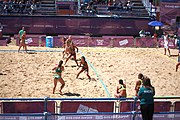 Deutsch: Beachhandball bei den Olympischen Jugendspielen 2018; Tag 4, 10. Oktober 2018; Mädchen, Vorrunde, Gruppe A - Ungarn-Chinese Taipei (Taiwan) 2:0 English: Beach handball at the 2018 Summer Youth Olympics at 10 October 2018 – Girls Preliminary Round Group A‎ – Hungary-Chinese Taipei 2:0