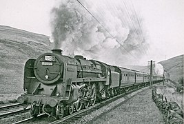 Liverpool and Manchester to Glasgow express nearing Beattock Summit in 1957