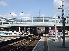 Beckton Park stn in direzione est. JPG