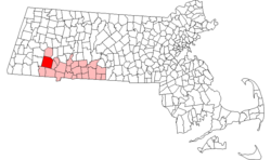 Location in Hampden County in Massachusetts