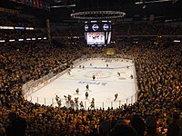 Bridgestone Arena, game 6 of the 2017 Stanley Cup Final Bridgestone Arena Predators 2017.jpg