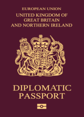 British biometric diplomatic passport