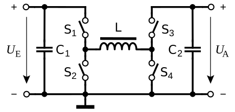 File:Buck boost converter.svg