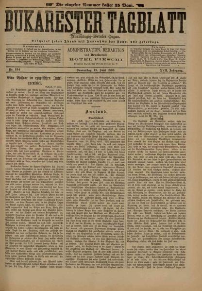 File:Bukarester Tagblatt 1896-06-18, nr. 134.pdf