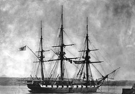 The Thetis, one of the ships of the East Asia Squadron