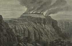 The fortress of Magdala burning Burning of Magdala. (cropped).png