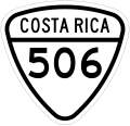 Road shield of Costa Rica National Tertiary Route 506