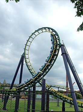 View of Dragon Fyre at Canada's Wonderland. CW Medieval Faire Dragon Fire 01.JPG