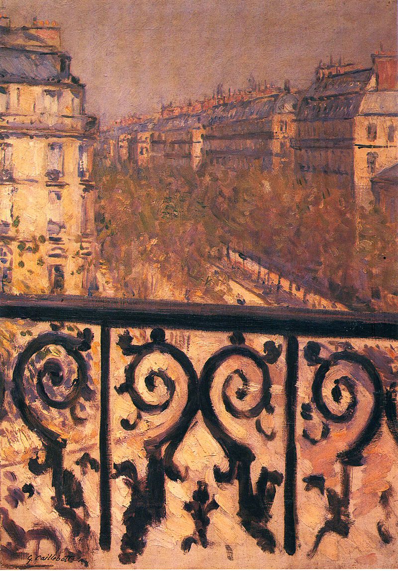 Caillebott's a balcony in paris 1881