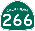 California State Route 266 road sign