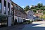 Lederstraße vor der Inselgasse mit Haus Nr. 1 in Calw