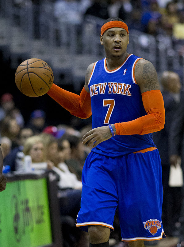 Carmelo Anthony with the New York Knicks