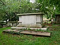 Chest tomb outside the medieval Church of Saint Peter and Saint Paul in Milton-next-Gravesend.